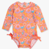Rufflebutts Rufflebutts: LS 1pc Rashguard - Coral Floral