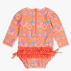 Rufflebutts Rufflebutts: LS 1pc Rashguard - Coral Floral