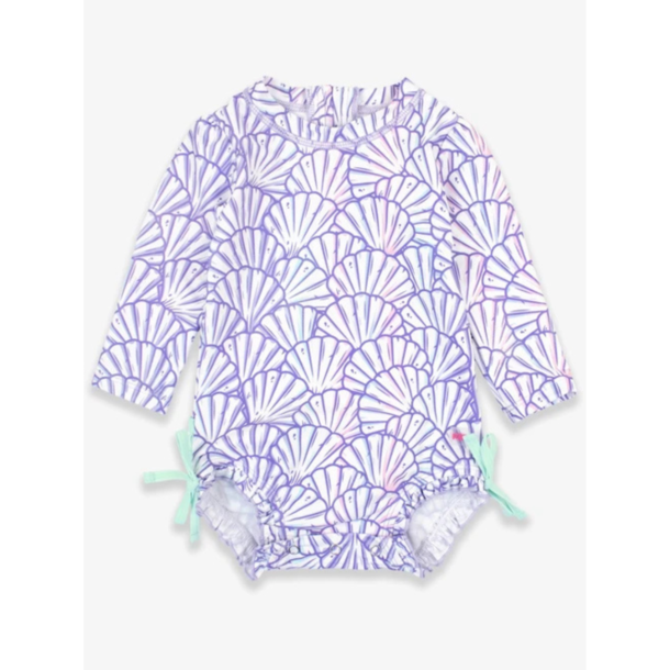 Rufflebutts Rufflebutts: LS 1pc Rashguard - Magical Mermaid