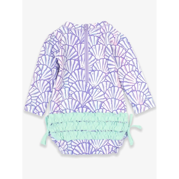 Rufflebutts Rufflebutts: LS 1pc Rashguard - Magical Mermaid