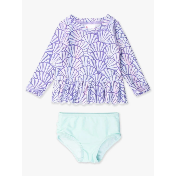 Rufflebutts Rufflebutts: 2pc Rashguard Bikini - Magical Mermaid