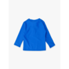 Rufflebutts Ruggedbutts: Boys LS Zipper Rash Guard - Sonic Blue
