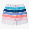 Rufflebutts Ruggedbutts: Swim Trunks - Seaside Stripe