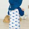 Rufflebutts Ruggedbutts: LS 1pc Rashguard Suit - Whale Friends