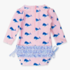 Rufflebutts Rufflebutts: LS 1pc Rashguard - Pink Whale Friends