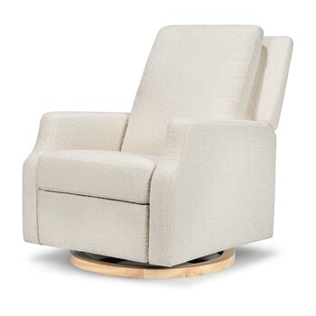 Million Dollar Baby MDB: Crewe Electronic Swivel Glider Recliner - Boucle Fabric