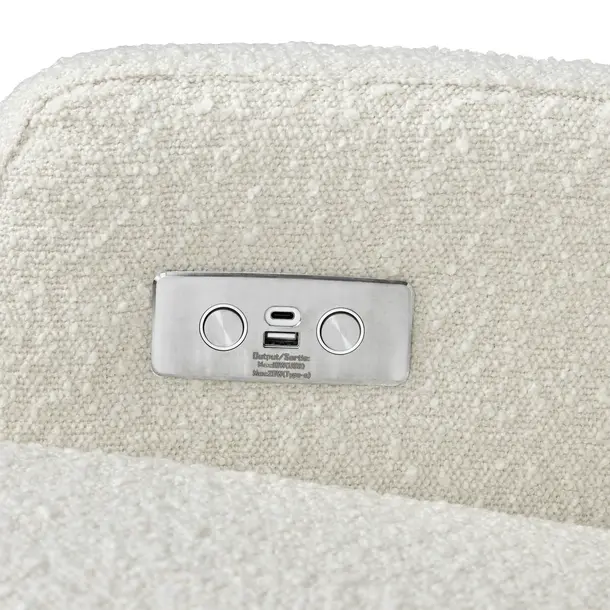 Million Dollar Baby MDB: Crewe Electronic Swivel Glider Recliner - Boucle Fabric