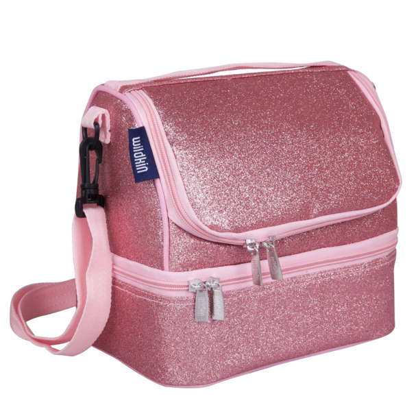 Wildkin Wildkin: Two Compartment Lunch Bag - Pink Glitter