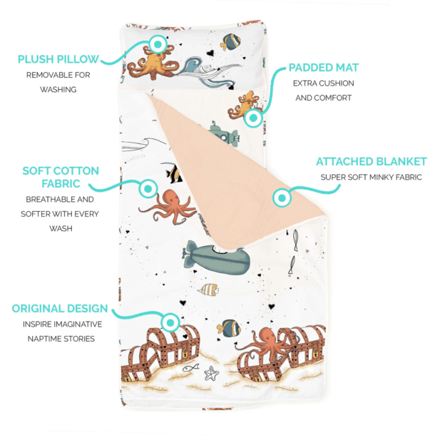 Wildkin Wildkin: Toddler Nap Mat - Octopus Treasure