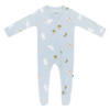 Kyte Clothing Kyte: Zipper Footie - Ice Rabbit