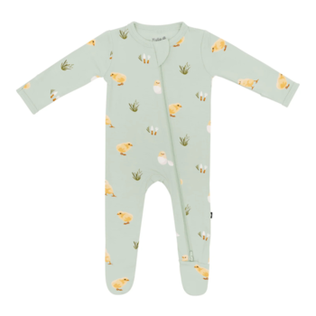 Kyte Clothing Kyte: Zipper Footie - Aloe Chick