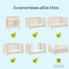 Million Dollar Baby MDB: Colby GROW 6-in-1 Convertible Bassinet to Crib - Washed Natural