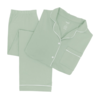 Kyte Clothing Kyte: Women's Long Sleeve PJ Set - Thyme/Cloud Trim