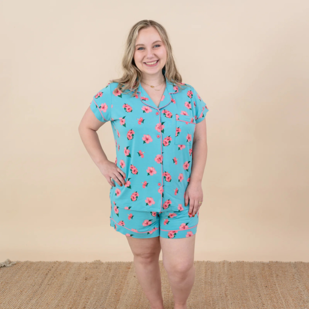 Kyte Clothing Kyte Women's Short Sleeve PJ Set - Hibiscus