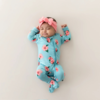 Kyte Clothing Kyte: Zipper Footie - Hibiscus