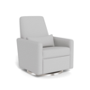 Monte Monte: Grano Glider Recliner w/ Stainless Steel Swivel Base - Fog Grey Performance Fabric