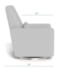 Monte Monte: Grano Glider Recliner w/ Stainless Steel Swivel Base - Fog Grey Performance Fabric