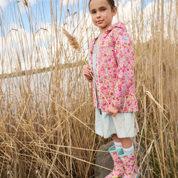 Hatley/Little Blue House Hatley: Field Rain Jacket (microfiber) - Flowers