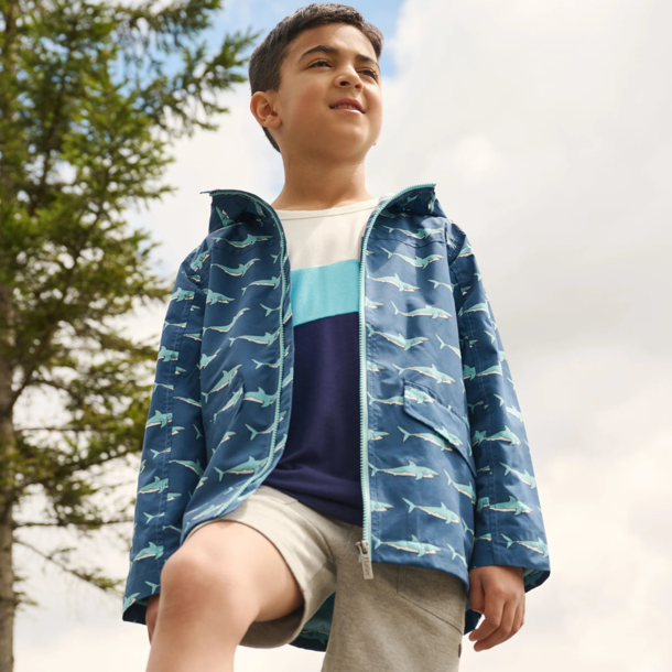 Hatley/Little Blue House Hatley: Field Rain Jacket (microfiber) - Shark Tank
