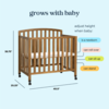 Million Dollar Baby Dylan Folding 3-in-1 Mini Crib