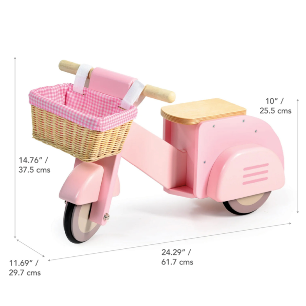 Tender Leaf Toys Tender Leaf: Scooter with Basket (Pink)