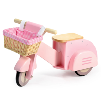 Tender Leaf Toys (Faire) Tender Leaf: Scooter with Basket (Pink)