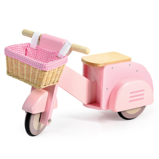 Tender Leaf Toys Tender Leaf: Scooter with Basket (Pink)