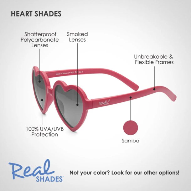 Real Kids Shades Real Shades: Heart Sunglasses - 2 - 4 Years
