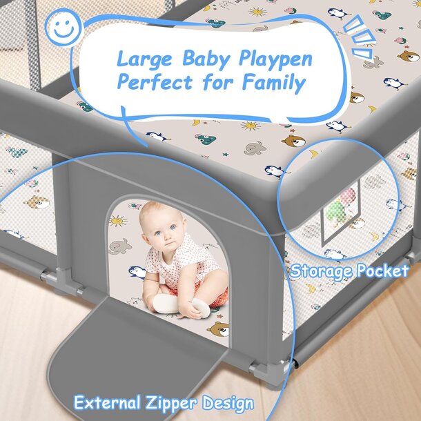 Playpen with Padded Mat (X-Large) -