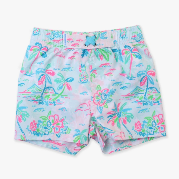 Rufflebutts Ruggedbutts: Swim Trunks - Tropical Resort