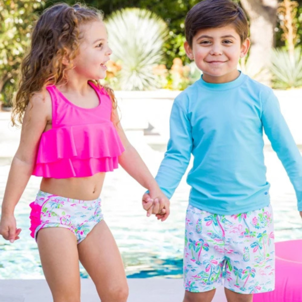 Rufflebutts Ruggedbutts: Swim Trunks - Tropical Resort