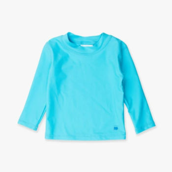 Rufflebutts Rufflebutts: LS Rashguard - Bright Aqua