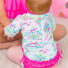 Rufflebutts Rufflebutts: LS 1pc Rashguard - Tropical Resort