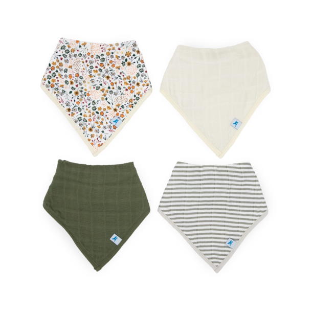 Little Unicorn LU -Muslin Bandana Bib 4pk
