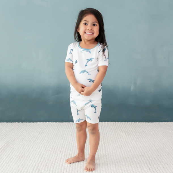 Kyte Clothing Kyte: Toddler Short-Sleeve PJ Set - Dolphin