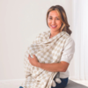Itzy Ritzy Itzy Ritzy: Breastfeeding Blanket - Taupe Checkerboard