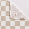 Itzy Ritzy Itzy Ritzy: Breastfeeding Blanket - Taupe Checkerboard