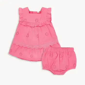 Magnificent Baby Magnetic Me: Magnetic Sleeveless Dress - Bubblegum w/ Diaper Cover