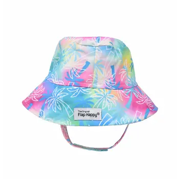 Flap Happy Flap Happy: Cotton Bucket Hat - Palm Paradise