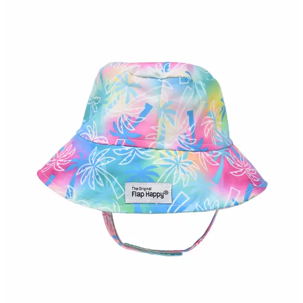 Flap Happy Flap Happy: Cotton Bucket Hat - Palm Paradise