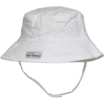 Flap Happy Flap Happy: Cotton Bucket Hat - Vanilla Stripe