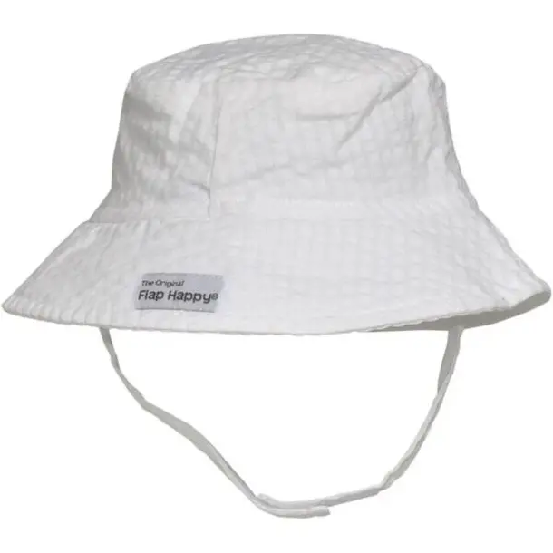 Flap Happy Flap Happy: Cotton Bucket Hat - Vanilla Stripe