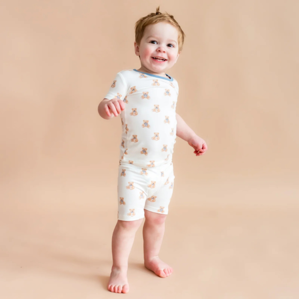 Kyte Clothing Kyte: Toddler Short-Sleeve PJ Set - Teddy Bear