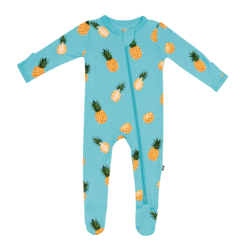 Kyte Clothing Kyte: Zipper Footie - Pineapple