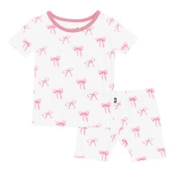 Kyte Clothing Kyte: Toddler Short-Sleeve PJ Set - Bow