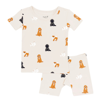 Kyte Clothing Kyte: Toddler Short-Sleeve PJ Set - Fluffy Dog