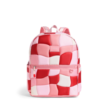 State Bags State Bags: Kane Double Lg Backpack- Pink Puffer Check