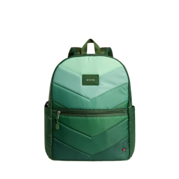 State Bags State Bags: Kane Double Lg Backpack- Olive Chevron