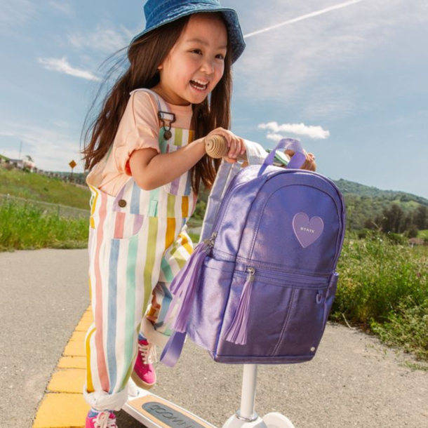 State Bags State Bags: Kane Double Backpack- Lilac