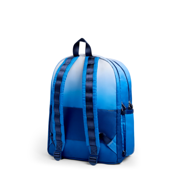 State Bags State Bags: Kane Double Backpack- Blue Gradient Diagonal